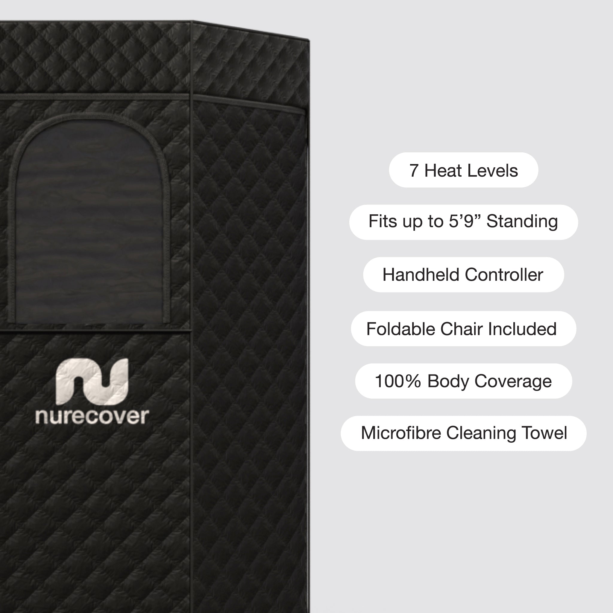 nurecover Tropic® Home Sauna + Grounding - nurecover